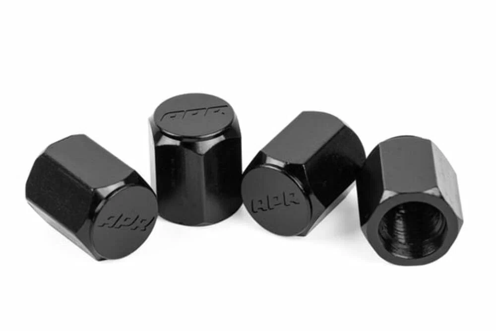 Fits 1985-2024 911 Porsche APR Valve Stem Caps - Black MS100197